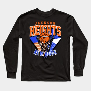 Jackson Heights Queens New York Throwback Long Sleeve T-Shirt